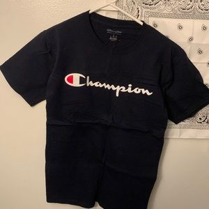 Champion Heritage Screen Printed Logo T-Shirt Navy Blue